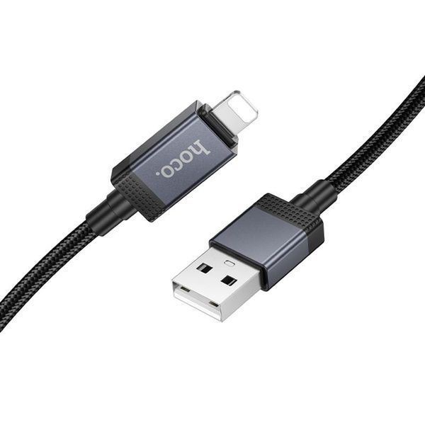 Дата кабель Hoco X118 Generous with display USB to Lightning 2.4A (1m) 79105 фото