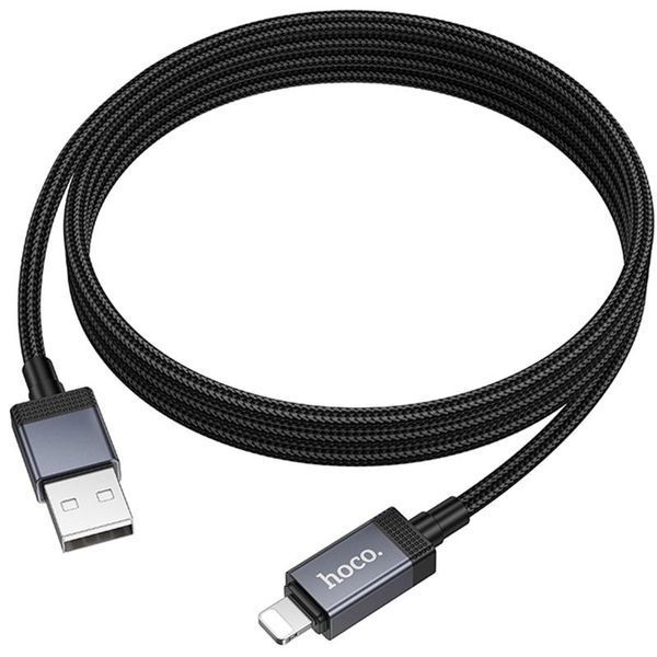 Дата кабель Hoco X118 Generous with display USB to Lightning 2.4A (1m) 79105 фото
