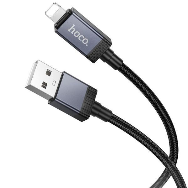 Дата кабель Hoco X118 Generous with display USB to Lightning 2.4A (1m) 79105 фото