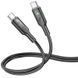 Дата кабель Hoco U120 Transparent explore intelligent power-off PD 60W Type-C to Type-C (1.2m) 66088 фото 2