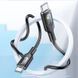Дата кабель Hoco U120 Transparent explore intelligent power-off PD 60W Type-C to Type-C (1.2m) 66088 фото 5