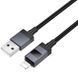 Дата кабель Hoco X118 Generous with display USB to Lightning 2.4A (1m) 79105 фото 4