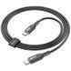 Дата кабель Hoco U120 Transparent explore intelligent power-off PD 60W Type-C to Type-C (1.2m) 66088 фото 4