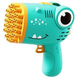 Пістолет для мильних бульбашок Dinosaur Bubble Gun з насадкою на 40 отворів 50ml 78666 фото