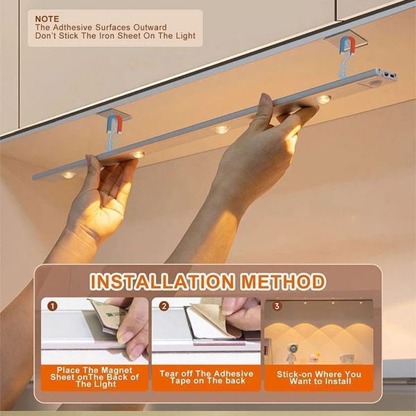 Сенсорний світильник LED з датчиком руху MZ-L1602 (40*10*300mm) 72943 фото