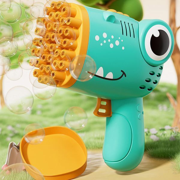 Пістолет для мильних бульбашок Dinosaur Bubble Gun з насадкою на 40 отворів 50ml 78666 фото