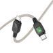 Дата кабель Hoco U124 Stone silicone power-off 60W Type-C to Type-C (1.2m) 68367 фото 3