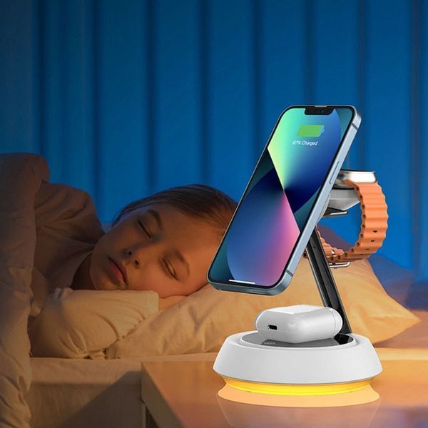 БЗП WIWU Wi-W002 3 in 1 wireless charger 68515 фото