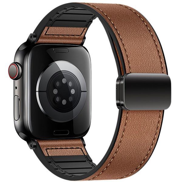 Ремінець Hoco WA34 Basic magnetic buckle silicone leather strap для Apple watch 44/45/46/49mm 80250 фото