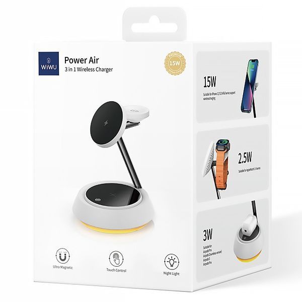БЗП WIWU Wi-W002 3 in 1 wireless charger 68515 фото