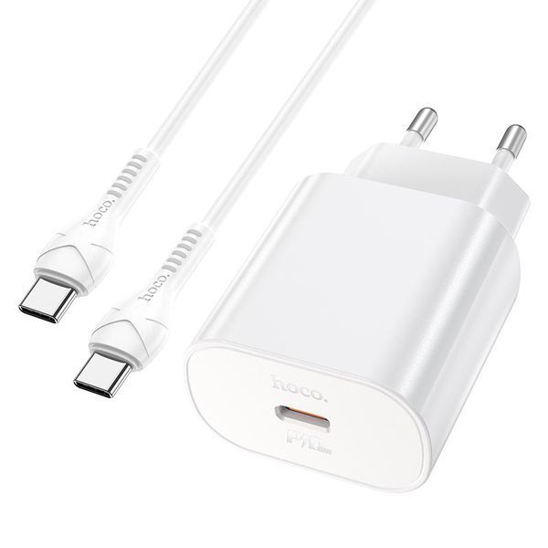 МЗП Hoco N22 Jetta PD25W (1USB-C) + кабель Type-C to Type-C 55849 фото