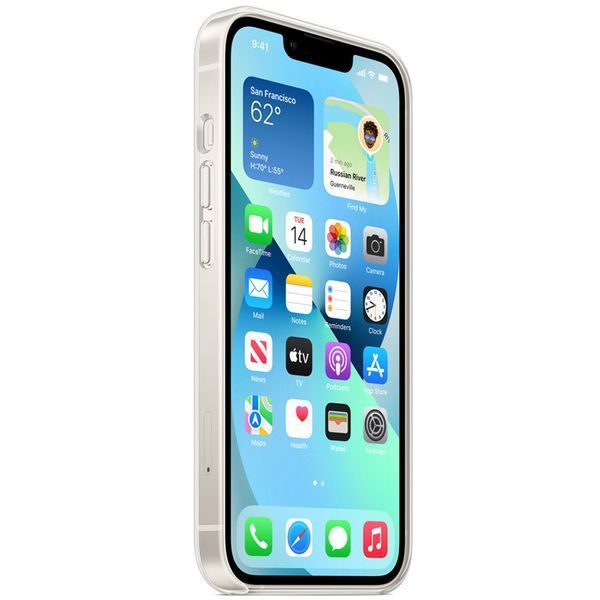 Чохол Clear Case (AAA) with MagSafe and Animation для Apple iPhone 14 (6.1") 79462 фото