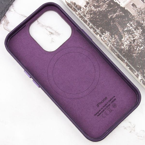 Шкіряний чохол Leather Case (AAA) with MagSafe and Animation для Apple iPhone 14 Pro Max (6.7") 57155 фото