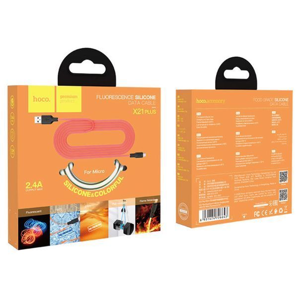 Дата кабель Hoco X21 Plus Silicone Type-C Cable (2m) 35241 фото