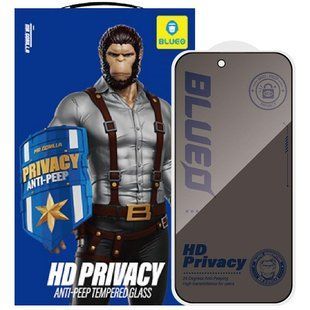 Захисне 2.5D скло Blueo Full Cover Anti-Peep для Apple iPhone 17 / 17 Pro (6.3") 80605 фото