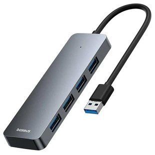 Перехідник HUB Baseus UltraJoy Series Lite 4-Port (USB-A to 4xUSB3.0+Type-C) (1m) (B0005280B811-02) 80545 фото
