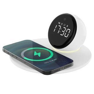 БЗП WIWU Wi-W017 15W Wireless Charger+Digital Alarm+Bluetooth Speaker 68520 фото