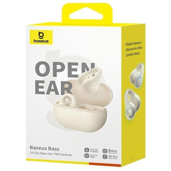 Бездротові TWS навушники Baseus OS Bass 15 Clip Open-Ear (A00079500) 76512 фото
