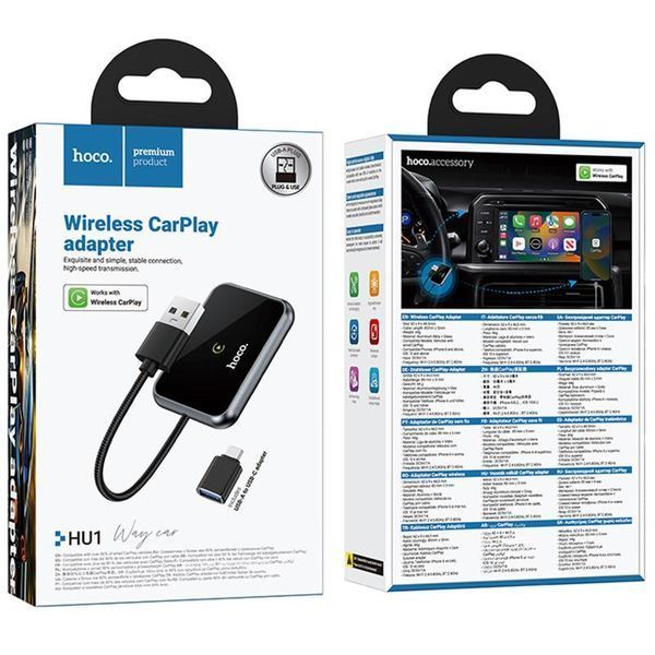 Адаптер Hoco HU1 Way car wireless CarPlay 79107 фото