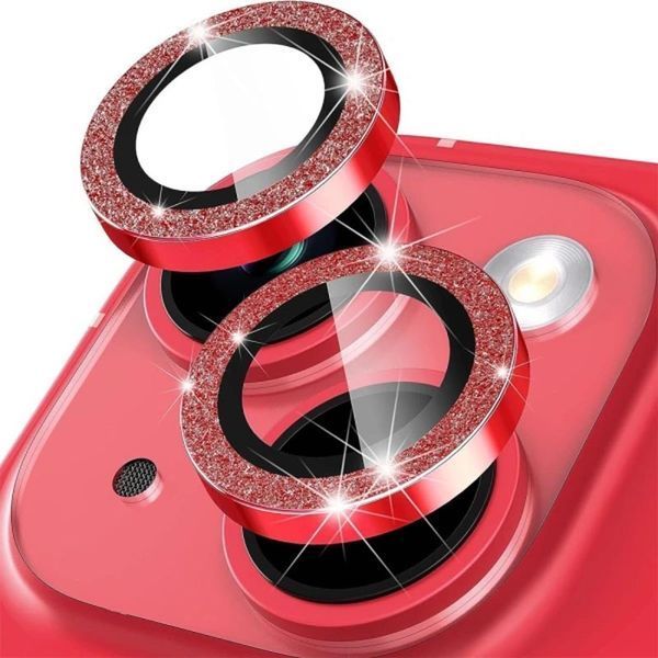 Захисне скло Metal Sparkles на камеру (у упак.) для Apple iPhone 15 (6.1") / 15 Plus (6.7") 65698 фото