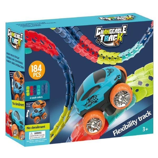 Уцінка Інтерактивний трек з інерційною машинкою SHT 388 Changeable Trak (184pcs/1CAR) 80364 фото