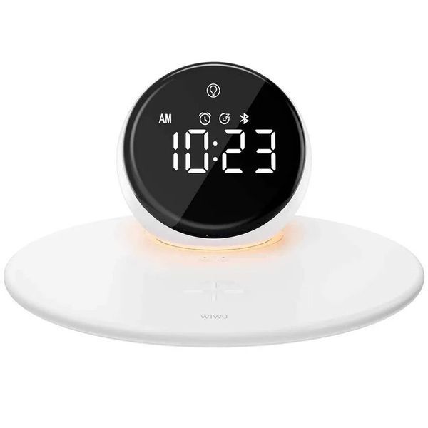 БЗП WIWU Wi-W017 15W Wireless Charger+Digital Alarm+Bluetooth Speaker 68520 фото