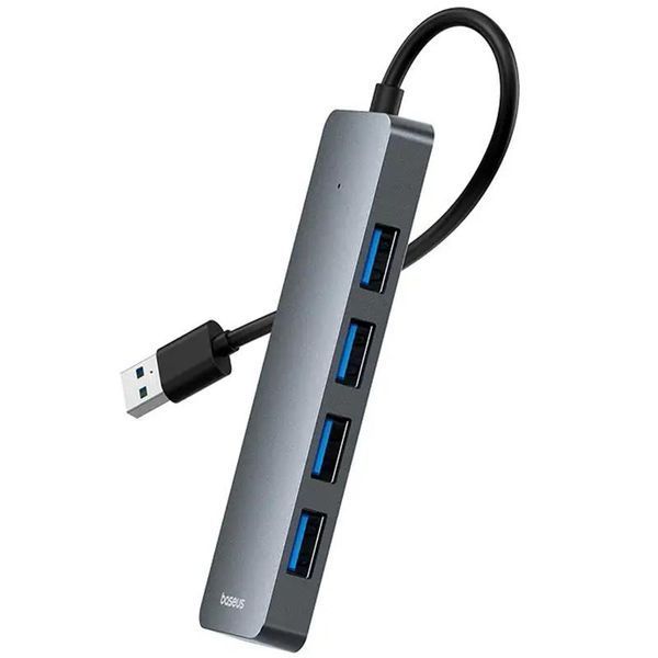 Перехідник HUB Baseus UltraJoy Series Lite 4-Port (USB-A to 4xUSB3.0+Type-C) (1m) (B0005280B811-02) 80545 фото