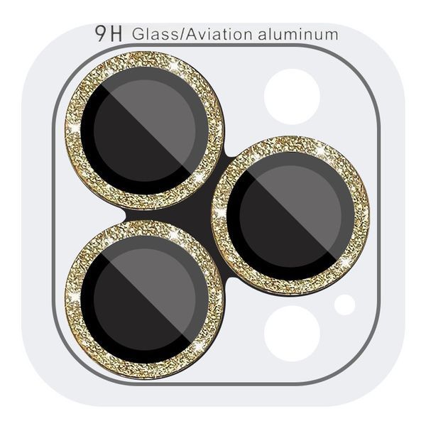 Захисне скло Metal Sparkles на камеру (у упак.) для Apple iPhone 15 Pro (6.1") /15 Pro Max (6.7") 65699 фото