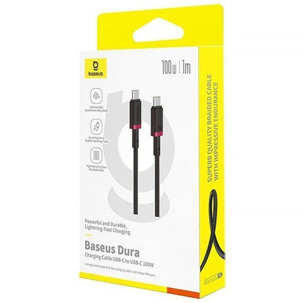 Дата кабель Baseus Dura Series Fast Charging Type-C to Type-C 100W (1m) (P10377803U01) 82550 фото