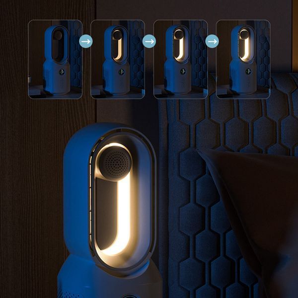 Настільний вентилятор F8 3in1 з Bluetooth-динаміком і нічником 4000mAh 78534 фото