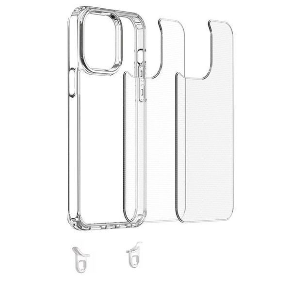 Чохол TPU Transparent with Straps для Apple iPhone 15 (6.1") 72067 фото