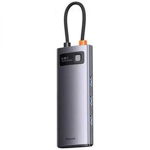 Перехідник HUB Baseus Metal Gleam Series 4-in-1 4xUSB3.0 (WKWG070013) 62775 фото