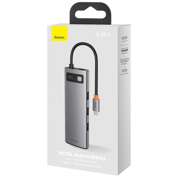 Перехідник HUB Baseus Metal Gleam Series 4-in-1 4xUSB3.0 (WKWG070013) 62775 фото