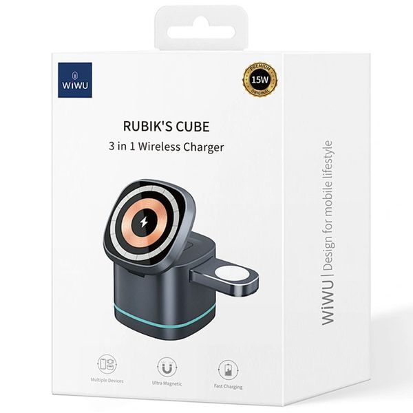 БЗП WIWU Wi-W024 3 in 1 wireless charger 68580 фото