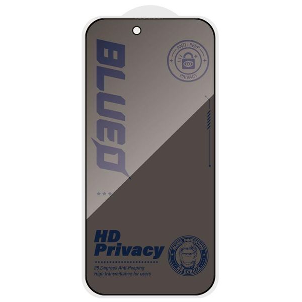 Захисне 2.5D скло Blueo Full Cover Anti-Peep для Apple iPhone 17 Pro Max (6.9") 80607 фото