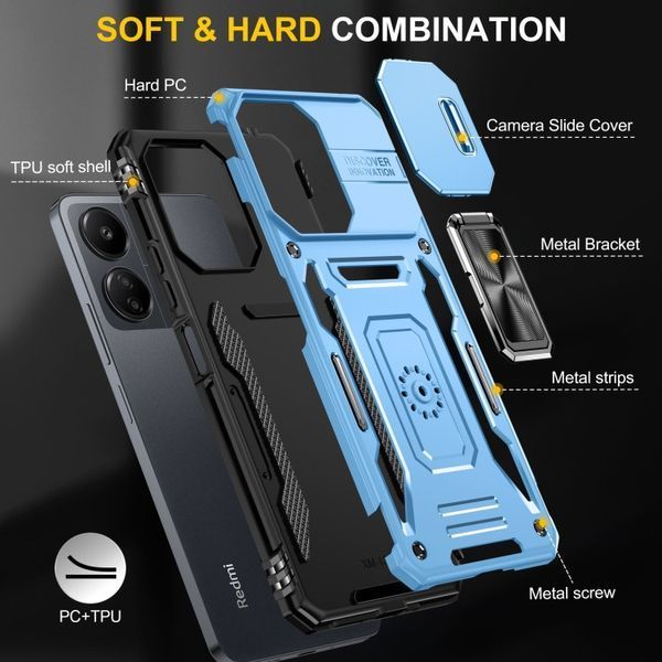 Ударостійкий чохол Camshield Army Ring для Xiaomi Redmi 13C / Poco C65 72802 фото