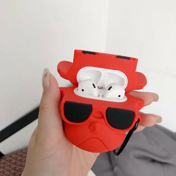 Силіконовий футляр Brand для навушників AirPods 1/2 + карабін 65956 фото