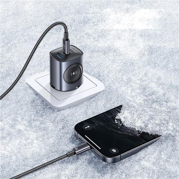 Уцінка МЗП Usams US-CC293 T67 Multifunctional iWatch Charger 20W (1USB-A/1C) 82565 фото