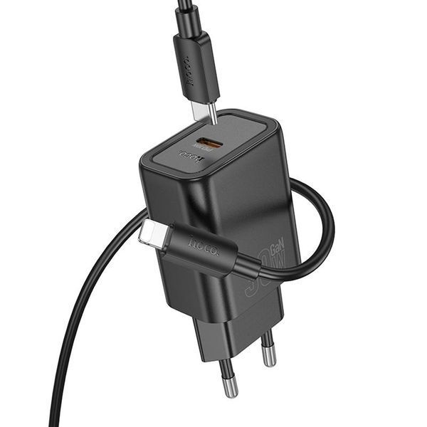 МЗП Hoco N62 Gentle PD30W (1USB-C) + кабель Type-C to Lightning 77115 фото