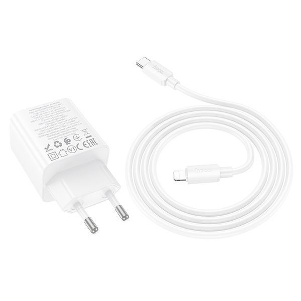МЗП Hoco N55 Fundador PD20W four-port (2USB-A/2C) + кабель Type-C to Lightning 74138 фото