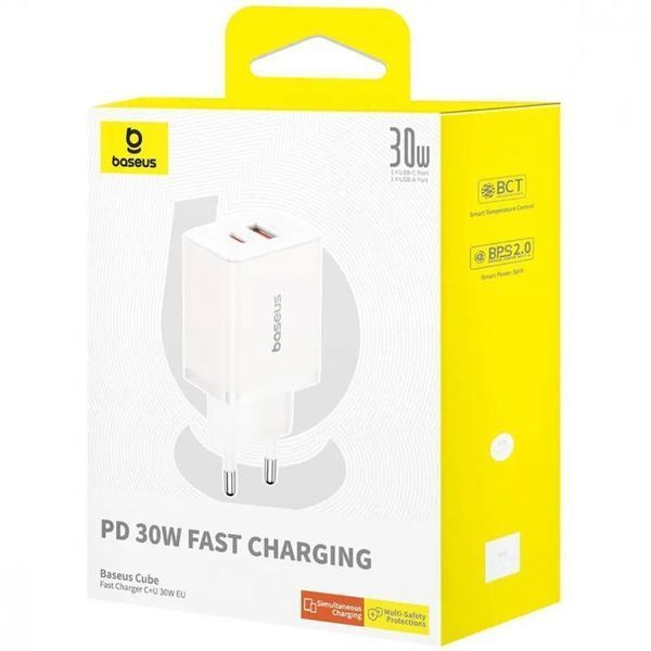 МЗП Baseus Cube Pro Fast Charger PD30W (1USB-A/1C) (P10111404) 80557 фото