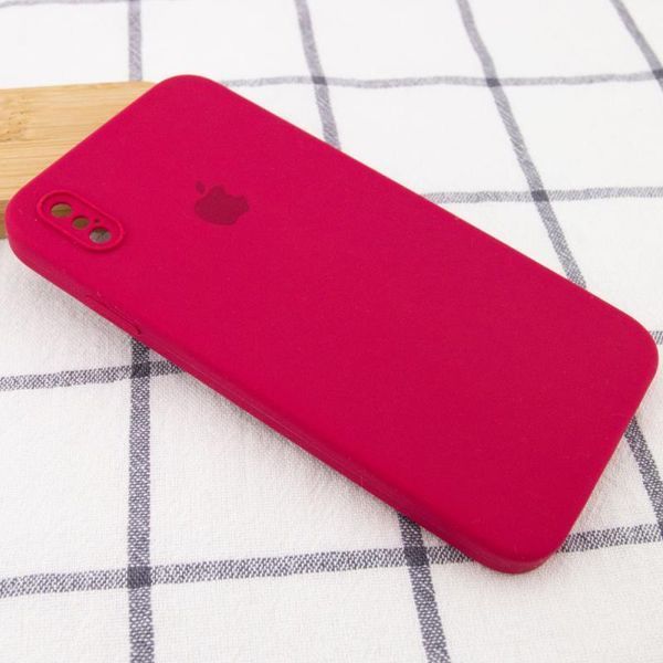 Чохол Silicone Case Square Full Camera Protective (AA) для Apple iPhone X / XS (5.8") 40231 фото