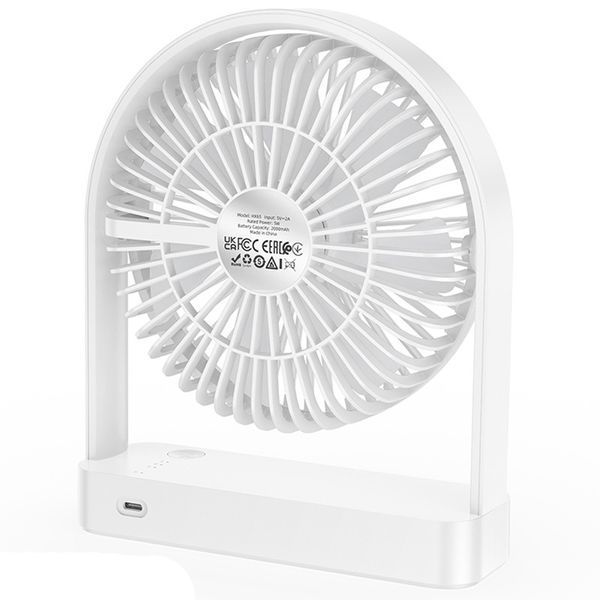 Настільний вентилятор Hoco HX65 ultra-thin desktop fan 2000 mAh 78739 фото