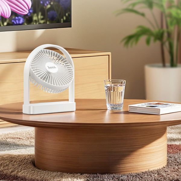 Настільний вентилятор Hoco HX65 ultra-thin desktop fan 2000 mAh 78739 фото